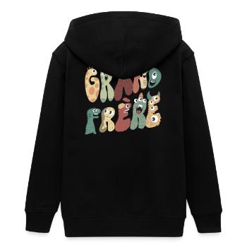 Grand frère - Veste à capuche ado bio Stanley/Stella - noir - Dos - AI Model Teenager Male light (155cm)