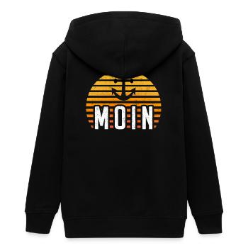 Moin Hamburg Anker Hamburger Hafen Fan Stadt HH - Teenager Organic Kapuzenjacke Mini Cultivator von Stanley/Stella - Schwarz - Hinten - AI Model Teenager Male light (155cm)