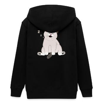 chat endormi - Veste à capuche ado bio Stanley/Stella - noir - Dos - AI Model Teenager Male light (155cm)