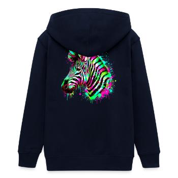Zebra - Teenager Organic Kapuzenjacke Mini Cultivator von Stanley/Stella - Schwarz - Hinten - AI Model Teenager Male light (155cm)