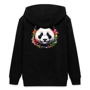 Panda - Teenager Organic Kapuzenjacke Mini Cultivator von Stanley/Stella - Schwarz - Hinten - AI Model Teenager Male light (155cm)