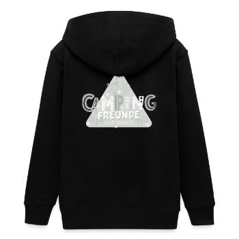 Campingfreunde für immer. Beste Camping Freunde - Teenager Organic Kapuzenjacke Mini Cultivator von Stanley/Stella - Schwarz - Hinten - AI Model Teenager Male light (155cm)