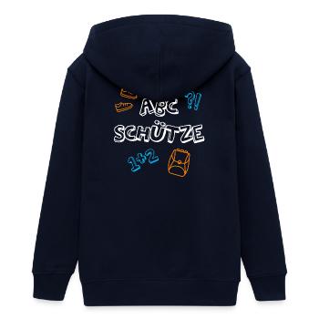 Abc-Schütze Schulanfänger Ranzen Schüler 1.Klasse - Teenager Organic Kapuzenjacke Mini Cultivator von Stanley/Stella - Navy - Hinten - AI Model Teenager Male light (155cm)