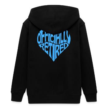 Heart-Shaped Officially Retired - Teens Organic Zip-up Hoodie by Stanley/Stella - black - Back - AI Model Teenager Male light (155cm)