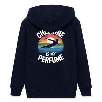 Diving diving board - Teens Organic Zip-up Hoodie by Stanley/Stella - navy - Back - AI Model Teenager Male light (155cm)