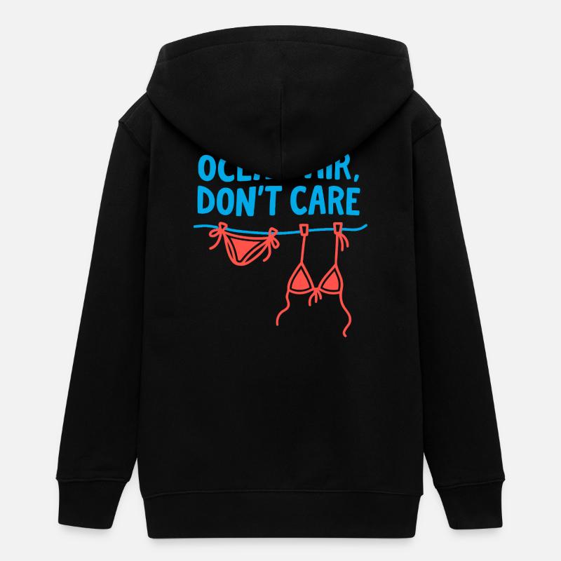 T-shirt Ocean Air Laundry Day - Veste à capuche ado bio Stanley/Stella - noir