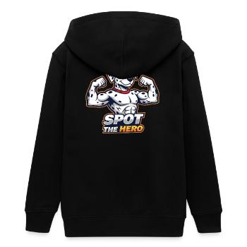 Dalmatiner Superheld Spot the Hero Comic-Stil - Teenager Organic Kapuzenjacke Mini Cultivator von Stanley/Stella - Schwarz - Hinten - AI Model Teenager Male light (155cm)