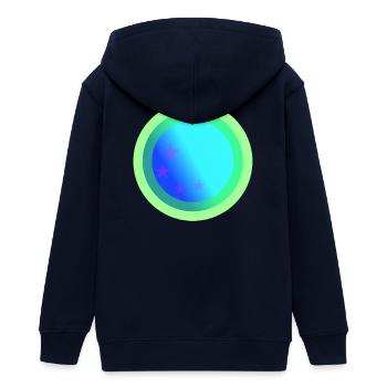 Himmlisches blaues Sternbild - Teenager Organic Kapuzenjacke Mini Cultivator von Stanley/Stella - Navy - Hinten - AI Model Teenager Male light (155cm)