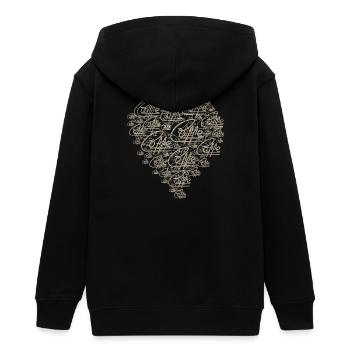 L’amour du café V1 - Veste à capuche ado bio Stanley/Stella - noir - Dos - AI Model Teenager Male light (155cm)