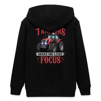 Tracteur Enfants Ferme Mode de vie - Veste à capuche ado bio Stanley/Stella - noir - Dos - AI Model Teenager Male light (155cm)