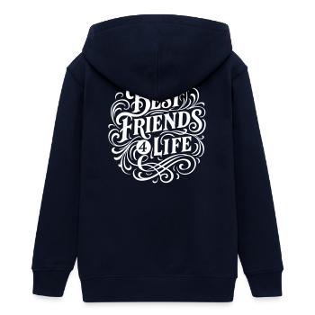 Beste Freunde Für Immer - Teenager Organic Kapuzenjacke Mini Cultivator von Stanley/Stella - Navy - Hinten - AI Model Teenager Male light (155cm)
