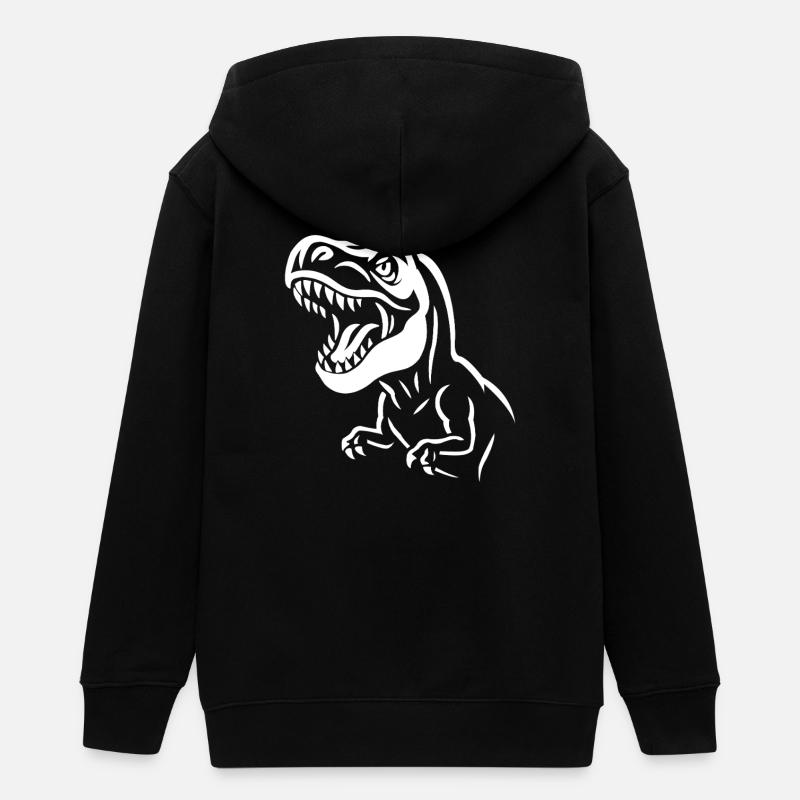 Graphique T-Rex contrasté - Veste à capuche ado bio Stanley/Stella - noir