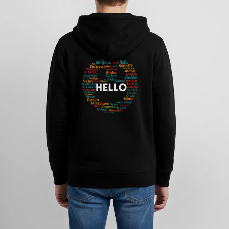 Beginnen Sie mit Hello Different World Language Learning Teenager Organic Kapuzenjacke Mini Cultivator von Stanley/Stella