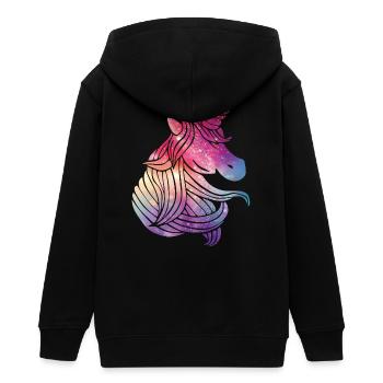 Einhorn Glitzer - Teenager Organic Kapuzenjacke Mini Cultivator von Stanley/Stella - Schwarz - Hinten - AI Model Teenager Male light (155cm)