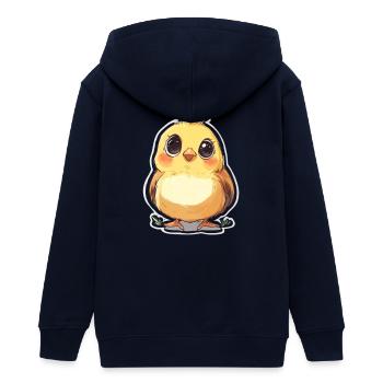 Küken - Teenager Organic Kapuzenjacke Mini Cultivator von Stanley/Stella - Navy - Hinten - AI Model Teenager Male light (155cm)