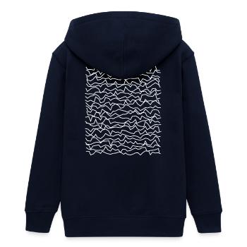 Zigzag Line Abstract Noise - Teens Organic Zip-up Hoodie by Stanley/Stella - navy - Back - AI Model Teenager Male light (155cm)
