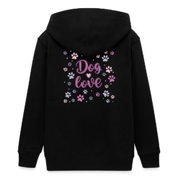 Pastellfarbene Hundeliebe - Teenager Organic Kapuzenjacke Mini Cultivator von Stanley/Stella - Schwarz - Hinten - AI Model Teenager Male light (155cm)