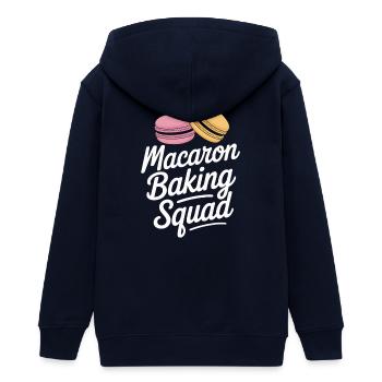Macaron Desserts Français - Veste à capuche ado bio Stanley/Stella - marine - Dos - AI Model Teenager Male light (155cm)