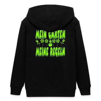 Garden - Teens Organic Zip-up Hoodie by Stanley/Stella - black - Back - AI Model Teenager Male light (155cm)