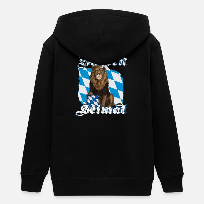 Bavière Home Lion - Veste à capuche ado bio Stanley/Stella - noir