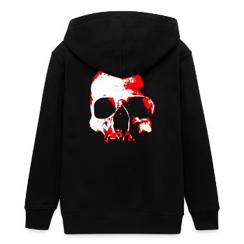 Contraste crâne rouge - Veste à capuche ado bio Stanley/Stella - noir - Dos - AI Model Teenager Male light (155cm)
