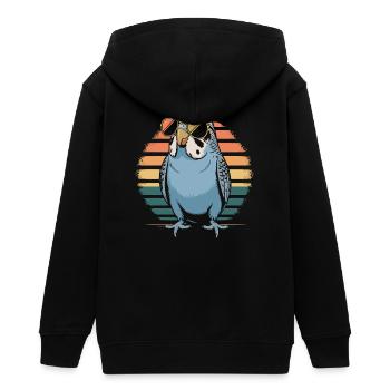 Perruche ondulée - Veste à capuche ado bio Stanley/Stella - noir - Dos - AI Model Teenager Male light (155cm)