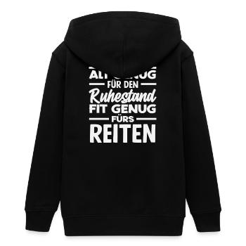Ruhestand Rente Pferdemädchen Reiten Ponyfans - Teenager Organic Kapuzenjacke Mini Cultivator von Stanley/Stella - Schwarz - Hinten - AI Model Teenager Male light (155cm)