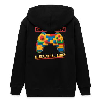 Building Blocks Gamer Gaming Brick Builder - Teenager Organic Kapuzenjacke Mini Cultivator von Stanley/Stella - Schwarz - Hinten - AI Model Teenager Male light (155cm)
