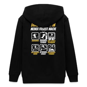 Skifahren Skifahrer Ski Wintersport Lustig - Teenager Organic Kapuzenjacke Mini Cultivator von Stanley/Stella - Schwarz - Hinten - AI Model Teenager Male light (155cm)