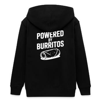 Angetrieben von Burritos - Teenager Organic Kapuzenjacke Mini Cultivator von Stanley/Stella - Schwarz - Hinten - AI Model Teenager Male light (155cm)