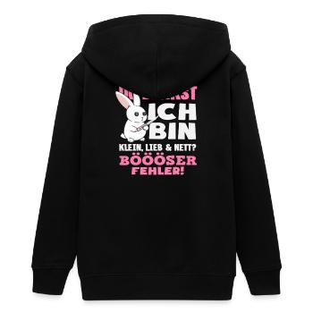 Böser Fehler Kleine Hase - Teenager Organic Kapuzenjacke Mini Cultivator von Stanley/Stella - Schwarz - Hinten - AI Model Teenager Male light (155cm)