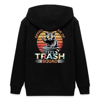 Funny Raccoon - Teenager Organic Kapuzenjacke Mini Cultivator von Stanley/Stella - Schwarz - Hinten - AI Model Teenager Male light (155cm)