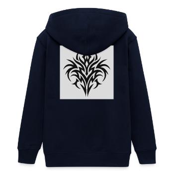 Tribal Ornament Siegel - Teenager Organic Kapuzenjacke Mini Cultivator von Stanley/Stella - Navy - Hinten - AI Model Teenager Male light (155cm)