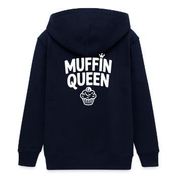 Muffin-Königin - Teenager Organic Kapuzenjacke Mini Cultivator von Stanley/Stella - Navy - Hinten - AI Model Teenager Male light (155cm)