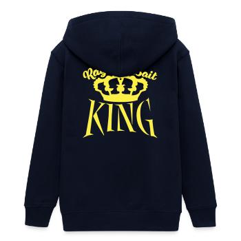 Rage Bait King Provokation Troll Aufmerksamkeit - Teenager Organic Kapuzenjacke Mini Cultivator von Stanley/Stella - Navy - Hinten - AI Model Teenager Male light (155cm)