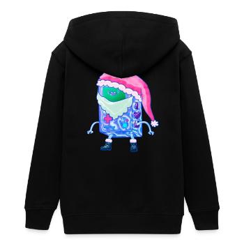 Weihnachts Game Konsole Kawaii Robot Santa - Teenager Organic Kapuzenjacke Mini Cultivator von Stanley/Stella - Schwarz - Hinten - AI Model Teenager Male light (155cm)