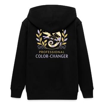 Color Changing Professional - Teens Organic Zip-up Hoodie by Stanley/Stella - black - Back - AI Model Teenager Male light (155cm)