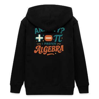 Algebra statt Angst - Teenager Organic Kapuzenjacke Mini Cultivator von Stanley/Stella - Schwarz - Hinten - AI Model Teenager Male light (155cm)