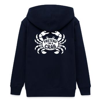 Fais comme si j’étais un dessin animé de crabe - Veste à capuche ado bio Stanley/Stella - marine - Dos - AI Model Teenager Male light (155cm)