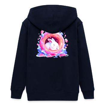 Kuschelhase Kristallkrater - Teenager Organic Kapuzenjacke Mini Cultivator von Stanley/Stella - Navy - Hinten - AI Model Teenager Male light (155cm)