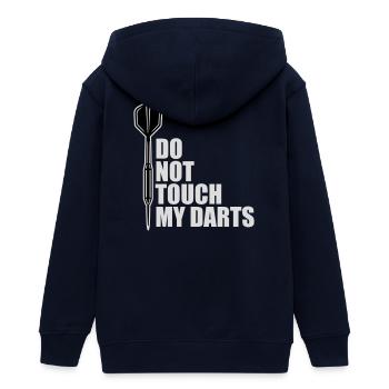 Do Not Touch My Darts Warnung Dartspieler Humor - Teenager Organic Kapuzenjacke Mini Cultivator von Stanley/Stella - Navy - Hinten - AI Model Teenager Male light (155cm)