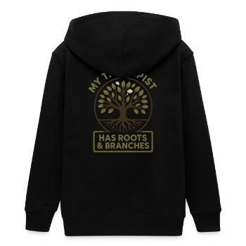 Forest Walk Overthinker Mental Reset - Teenager Organic Kapuzenjacke Mini Cultivator von Stanley/Stella - Schwarz - Hinten - AI Model Teenager Male light (155cm)