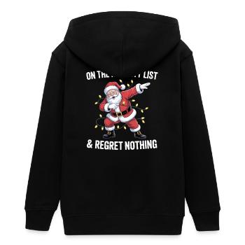 Lustiger Weihnachts-Weihnachtsmann auf der Naughty List - Teenager Organic Kapuzenjacke Mini Cultivator von Stanley/Stella - Schwarz - Hinten - AI Model Teenager Male light (155cm)