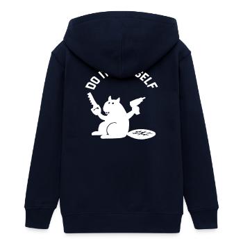 Castor bricolage do it yourself - Teens Organic Zip-up Hoodie by Stanley/Stella - navy - Back - AI Model Teenager Male light (155cm)