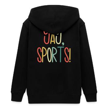 Yay Sports – Fan de sport sans méfiance (femmes) - Veste à capuche ado bio Stanley/Stella - noir - Dos - AI Model Teenager Male light (155cm)