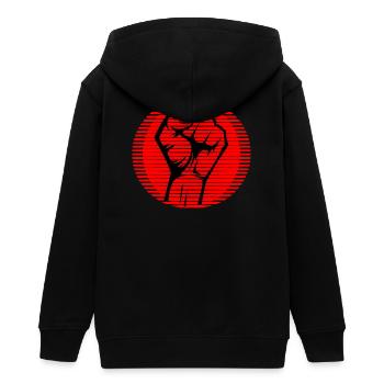 Fight! - Teenager Organic Kapuzenjacke Mini Cultivator von Stanley/Stella - Schwarz - Hinten - AI Model Teenager Male light (155cm)