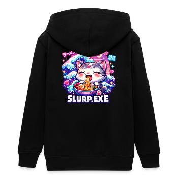 Kawaii Katze Ramen Nudeln Anime Katze - Teenager Organic Kapuzenjacke Mini Cultivator von Stanley/Stella - Schwarz - Hinten - AI Model Teenager Male light (155cm)