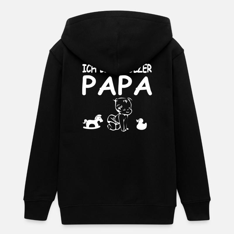 Papa - Veste à capuche ado bio Stanley/Stella - noir