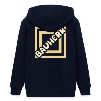 Job Builder - Teens Organic Zip-up Hoodie by Stanley/Stella - navy - Back - AI Model Teenager Male light (155cm)