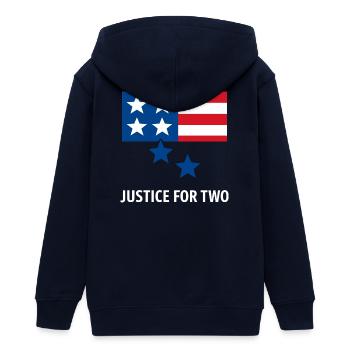 Justice pour deux - Veste à capuche ado bio Stanley/Stella - marine - Dos - AI Model Teenager Male light (155cm)